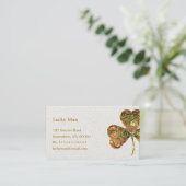 Carte De Visite Chanceux| Floral (Debout devant)