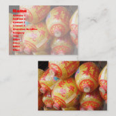 Carte De Visite Chanceux Lanternes en papier chinois (Devant / Derrière)