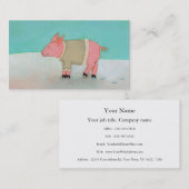 Carte De Visite Chandail chaud de porc d'art d'hiver de scène (Devant / Derrière)