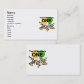 Carte De Visite Chandails et cadeaux 1er anniversaire des singes (Devant / Derrière)