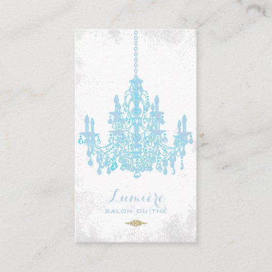 Carte De Visite Chandelier bleu placide PixDezines/DO-IT-YOURSELF  (Devant)