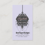 Carte De Visite Chandelier Chic (Changer de couleur) - (Dos)