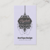 Carte De Visite Chandelier Chic (Changer de couleur) - (Devant)