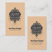 Carte De Visite Chandelier Chic (Changer de couleur) - (Devant / Derrière)