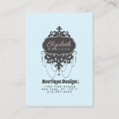 Carte De Visite Chandelier Chic (Changer de couleur) - (Dos)
