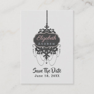 Carte De Visite Chandelier Chic (Changer de couleur) -