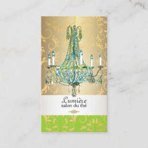 Carte De Visite Chandelier en cristal de l'Empire Bleu de Pix-Dezi