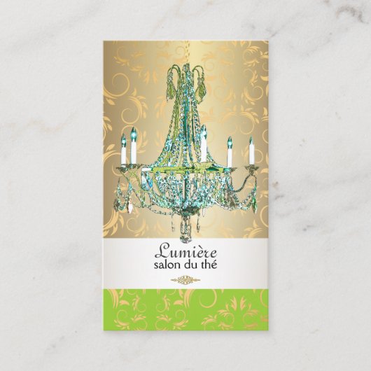 Carte De Visite Chandelier en cristal de l'Empire Bleu de Pix-Dezi (Devant)