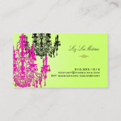 Carte De Visite Chandelier en cristal rose chaud PixDezines/do-it- (Dos)
