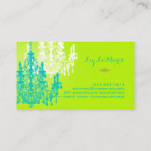 Carte De Visite Chandelier en cristal turquoise PixDezines/do-it-y (Dos)