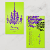 Carte De Visite Chandelier en cristal violet PixDezines/couleur do (Devant / Derrière)