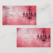 Carte De Visite Chandelier en papier peint Grunge, Arrière - plan  (Devant / Derrière)