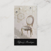Carte De Visite chandelier girly romantique Rococo chaise paris (Devant)