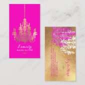 Carte De Visite Chandelier PixDezines Faux Gold Foil/DO-IT-YOURSEL (Devant / Derrière)