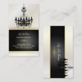 Carte De Visite Chandelier PixDezines/points nacrés (Devant / Derrière)