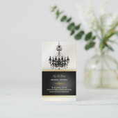 Carte De Visite Chandelier PixDezines/points nacrés (Debout devant)