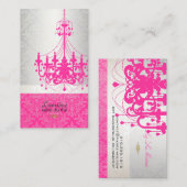 Carte De Visite Chandelier rose chaud PixDezines/DO-IT-YOURSELF co (Devant / Derrière)