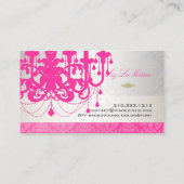 Carte De Visite Chandelier rose chaud PixDezines/DO-IT-YOURSELF co (Dos)