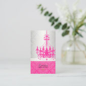 Carte De Visite Chandelier rose chaud PixDezines/DO-IT-YOURSELF co (Debout devant)