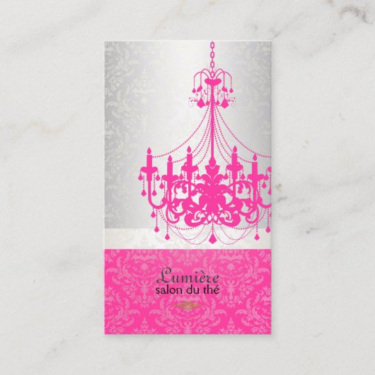 Carte De Visite Chandelier rose chaud PixDezines/DO-IT-YOURSELF co (Devant)