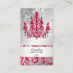 Carte De Visite Chandelier rouge PixDezines/DO-IT-YOURSELF couleur