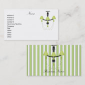 Carte De Visite Chandelier vert (Devant / Derrière)