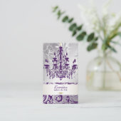 Carte De Visite Chandelier violet PixDezines/DO-IT-YOURSELF couleu (Debout devant)