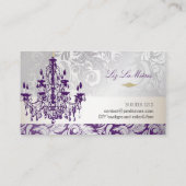 Carte De Visite Chandelier violet PixDezines/DO-IT-YOURSELF couleu (Dos)