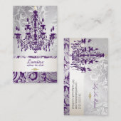Carte De Visite Chandelier violet PixDezines/DO-IT-YOURSELF couleu (Devant / Derrière)