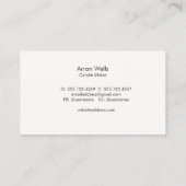 Carte De Visite Chandeliers Bougies (Dos)