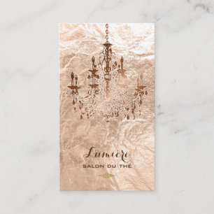 Carte De Visite Chandeliers en or rose PixDezines/faux feuil