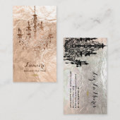 Carte De Visite Chandeliers en or rose PixDezines/faux feuil (Devant / Derrière)