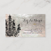 Carte De Visite Chandeliers noir+or/faux argent (Dos)