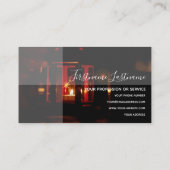 Carte De Visite Chandelle étincelante rectangulaire nuances callig (Dos)