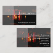 Carte De Visite Chandelle étincelante rectangulaire nuances callig (Devant / Derrière)