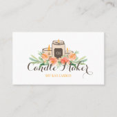 Carte De Visite Chandelle Soy Wax Artisanat Maison (Devant)