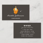 Carte De Visite Chandlemaker Minimaliste Éclairage médias sociaux (Devant / Derrière)