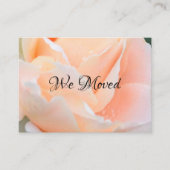 Carte De Visite Change of Address Card – Elegant Peach Rose (Devant)