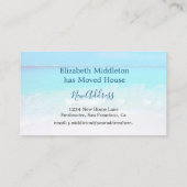 Carte De Visite Changement d'adresse Maison de déménagement simple (Dos)