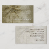 Carte De Visite Changement d'adresse tropical (Devant / Derrière)