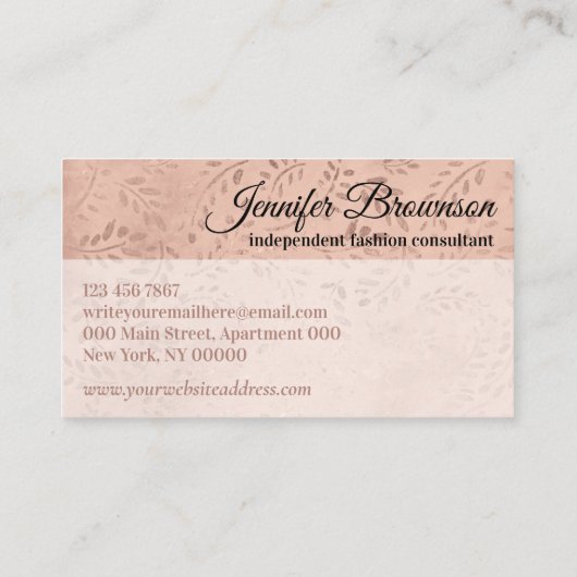 Carte De Visite Changer Botanique (Dos)