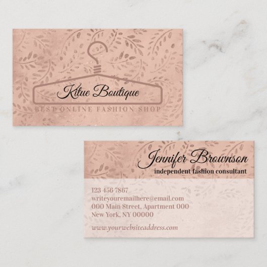 Carte De Visite Changer Botanique (Devant / Derrière)