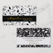 Carte De Visite Chanson de chant d'artiste de motif de notes (Devant / Derrière)