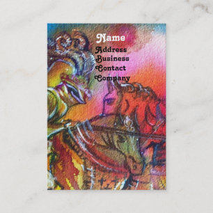 CARTE DE VISITE CHANSON DE ROLAND/ COMBAT DES CHEVALIERS EN TOURNO