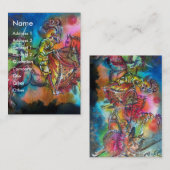 CARTE DE VISITE CHANSON DE ROLAND/ COMBAT DES CHEVALIERS EN TOURNO (Devant / Derrière)