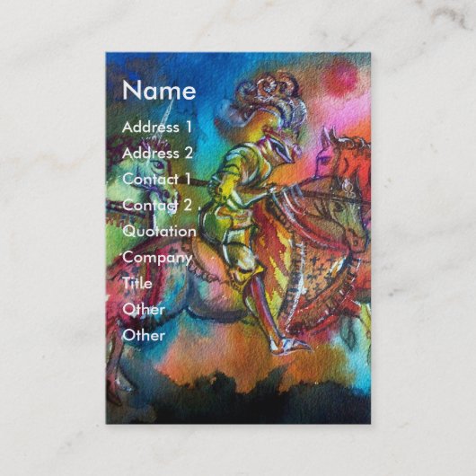 CARTE DE VISITE CHANSON DE ROLAND/ COMBAT DES CHEVALIERS EN TOURNO (Devant)