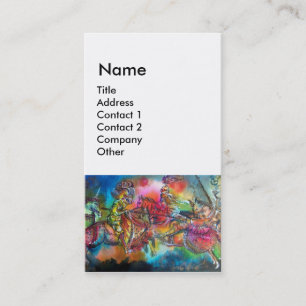 CARTE DE VISITE CHANSON DE ROLAND/ COMBAT DES CHEVALIERS EN TOURNO