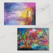 CARTE DE VISITE CHANSON DE ROLAND/ COMBAT DES CHEVALIERS EN TOURNO (Devant / Derrière)