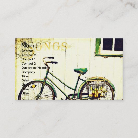 Carte De Visite Chansons cyclistes d'automne (Devant)