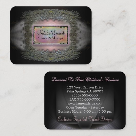 Carte De Visite Chantbarge élégant Arête Ronde Professionnel (Devant / Derrière)